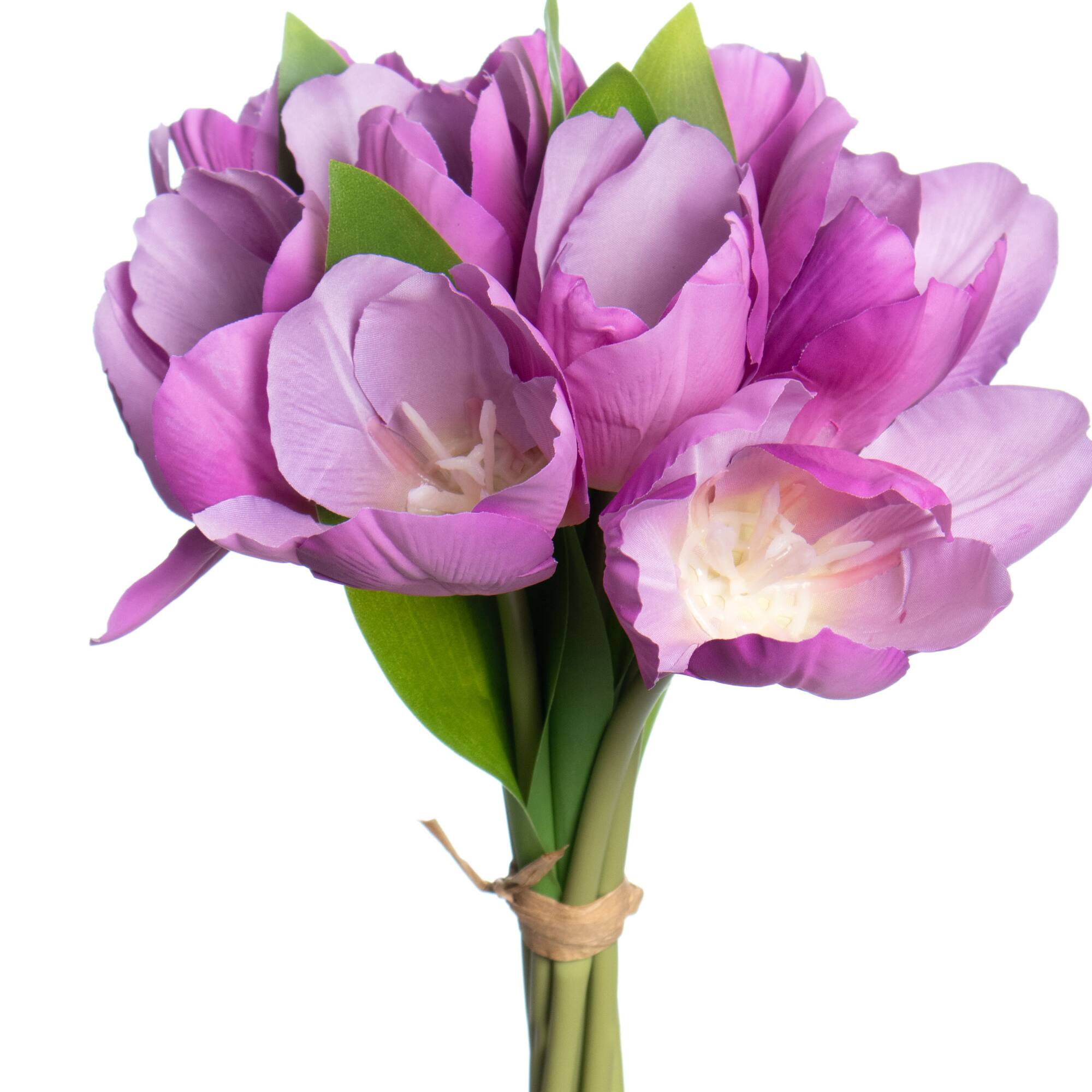 14" Purple Tulip Real Touch Stem Bundle by Ashland®